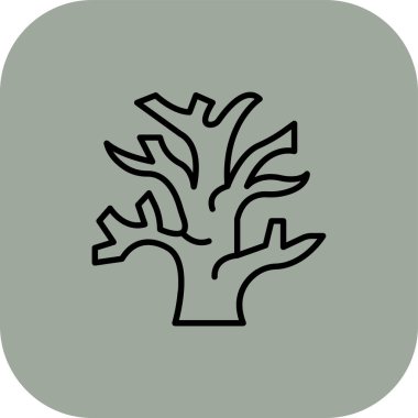 ağaç ağ simgesi, vektör illüstrasyonu