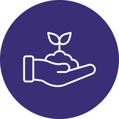 Bahçe simgesinin vektör illüstrasyonu