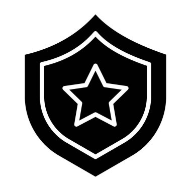 Kalkan simgesinin vektör illüstrasyonu