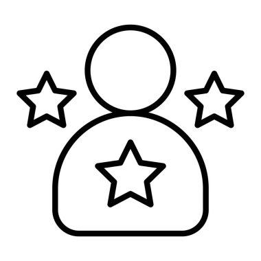 yıldız çizgi vektör simgesi