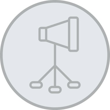 Tek bir mikrofonun vektör çizimi