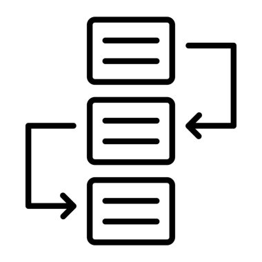 veri vektörü ince çizgi simgesi