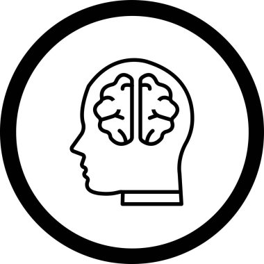 Moda tarzında izole edilmiş arka planda fikir simgesine sahip beyin