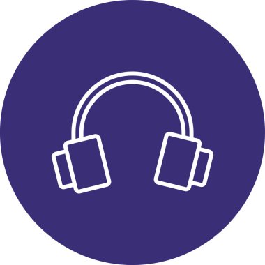 Kulaklık simgesinin vektör illüstrasyonu