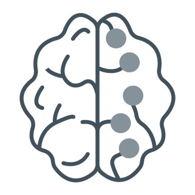 Beyin. Web simgesi basit tasarım