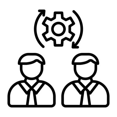 iş insanları simgesi, vektör illüstrasyonu