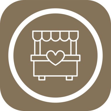 Bir kanepe simgesinin vektör illüstrasyonu