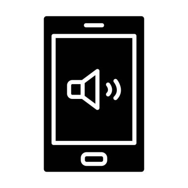 akıllı telefon vektör glifleri düz simge