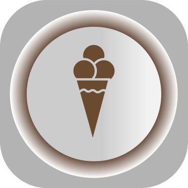 Krema konisi simgesi, çizgi film tarzı