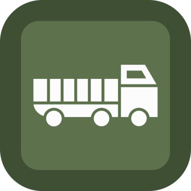 kamyon düz vektör simgesi