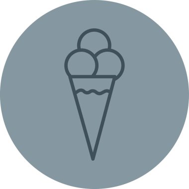 Buz konisi simgesi vektör illüstrasyonu