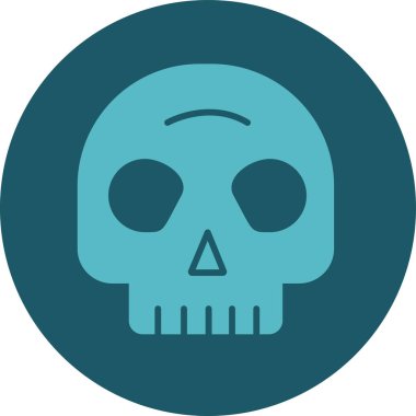 kafatası simgesi, illüstrasyon, beyaz arkaplan üzerindeki vektör