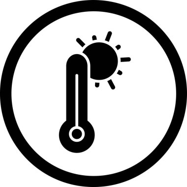 Moda biçimi izole edilmiş arkaplanda sıcaklık simgesi