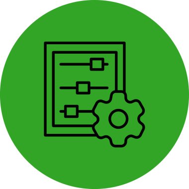 vektör çizim tasarım dişli simgesini