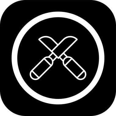 Shears web simgesi, vektör illüstrasyonu