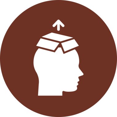 İnsan beyni simgesi, basit tasarım