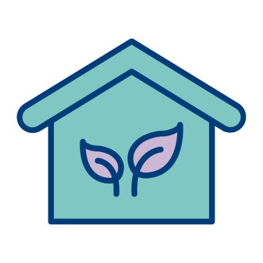 çevre dostu ev ikonu vektör illüstrasyon tasarımı