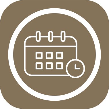 Takvim simgesinin vektör illüstrasyonu