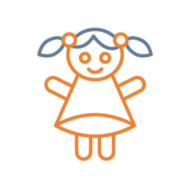 ok ikonu vektör illüstrasyonlu bebek kız