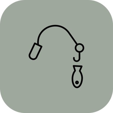 Kanca simgesinin vektör illüstrasyonu