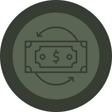 Para için. Web simgesi basit illüstrasyon