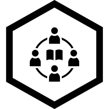 topluluk grup vektör çizgisi simgesi