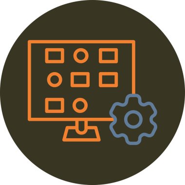 seo modern simgesinin vektör illüstrasyonu