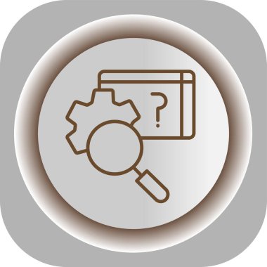 Arama motoru simgesi. Beyaz arkaplanda internet simgesi