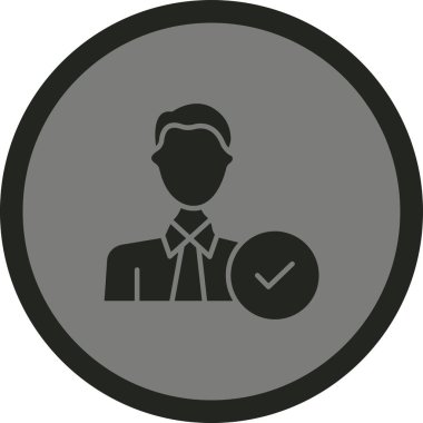 İş adamı simgesi vektör illüstrasyonu