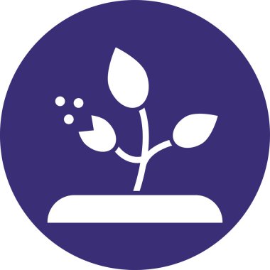 Bir bitki simgesinin vektör illüstrasyonu