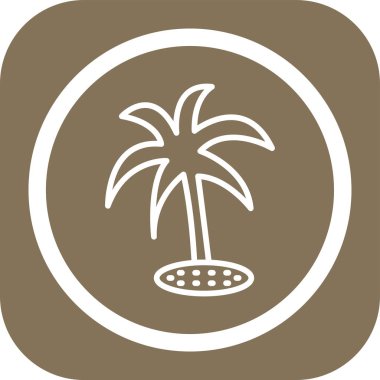 palmiye ağacı kutsal kişilerin resmi, vektör çizim