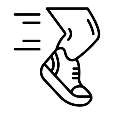 Ayakkabı simgesinin vektör illüstrasyonu, taslak illüstrasyon