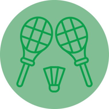 Tenis raketi. Web simgesi basit illüstrasyon