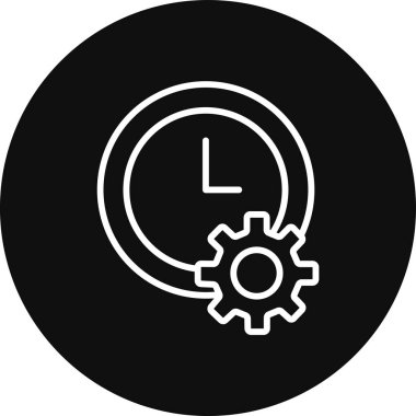 Zaman yönetimi simgesi vektör illüstrasyonu