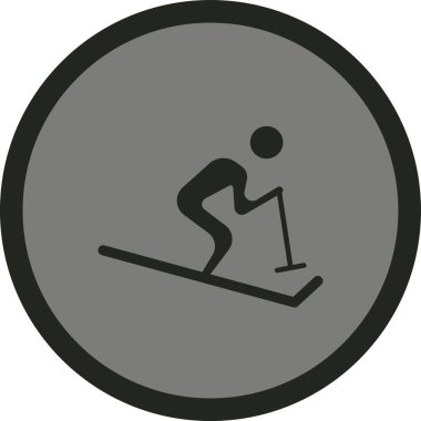 Moda tarzında izole edilmiş kayak simgesi