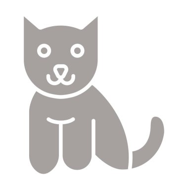 kedi hayvan çizgisi vektör simgesi