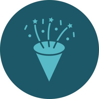 Bir parti simgesinin vektör illüstrasyonu