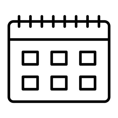 takvim anımsatıcı simgesi vektör çizgisi