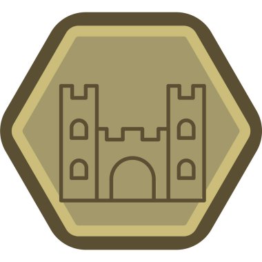 Şehirdeki izole bir binanın çizimi