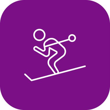 Adam atlama simgesi, vektör illüstrasyonu yapıyor