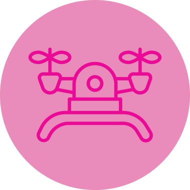 Modern b 'nin vektör illüstrasyonu insansız hava aracının ikonundan yoksun