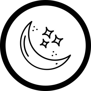 Ay simgesinin vektör illüstrasyonu