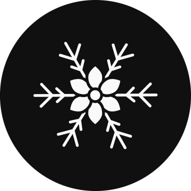 Kar tanesi. Web simgesi basit illüstrasyon