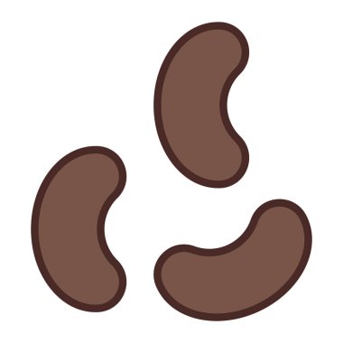 Kahve Fasulyesi simgesi, vektör illüstrasyonu