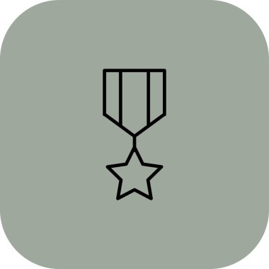 Madalya ikon vektör illüstrasyonu