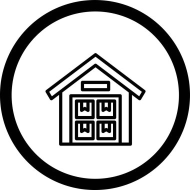 Bina. Web simgesi basit illüstrasyon