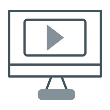 bilgisayar ekranı simgesi, vektör illüstrasyonu