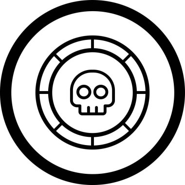 kafatası simgesi modada izole edilmiş arkaplan