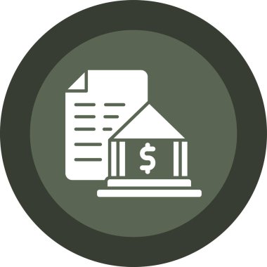 Banka mı? Web simgesi vektör illüstrasyonu