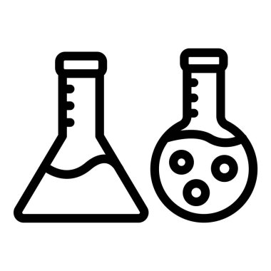lab vektör ince çizgi simgesi